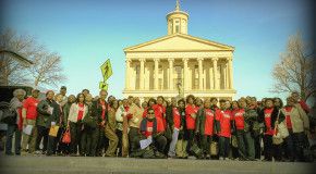 State employees blanket legislative plaza for annual Lobby Day