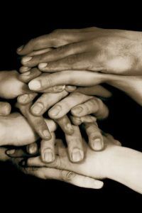 sepia hands